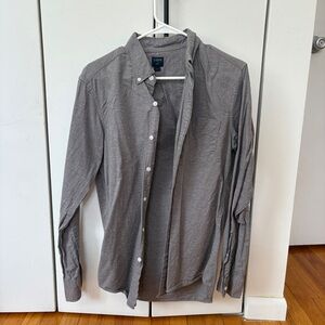 J. Crew Men's Charcoal Button-Down Shirt